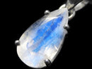 [Video][One of a kind] High Quality Rainbow Moonstone AAA Faceted Pendant Silver925 NO.63