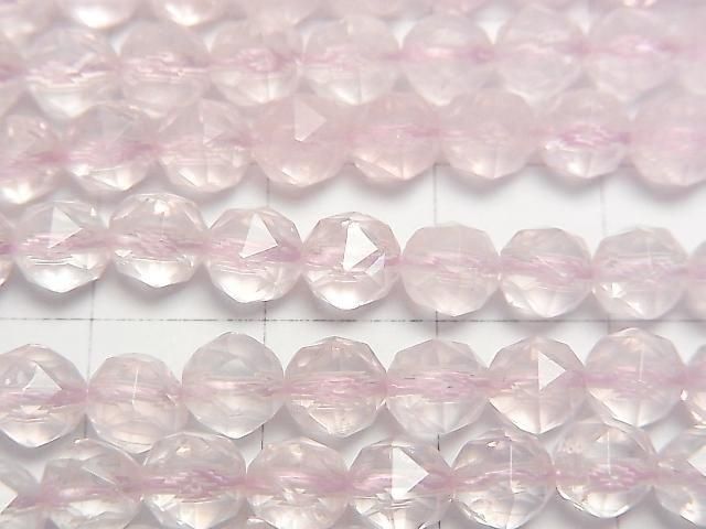 [Video] High Quality! Madagascar Rose Quartz AAA-Star Faceted Round 6mm Half or 1strand Beads (approx. 15 inches/37 cm)