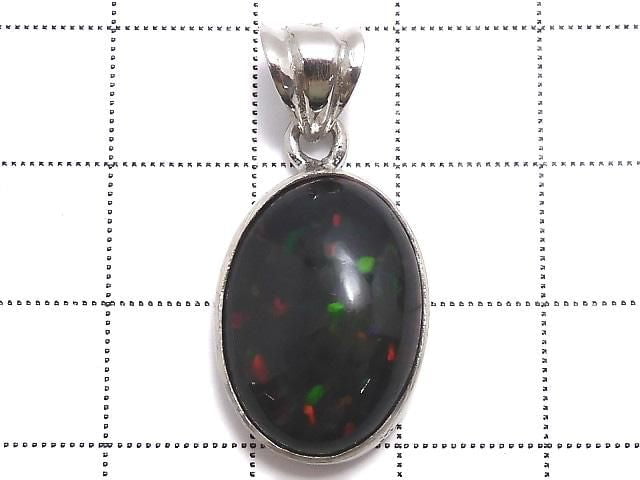 [Video][One of a kind] Black Opal AAA Pendant Silver925 NO.26