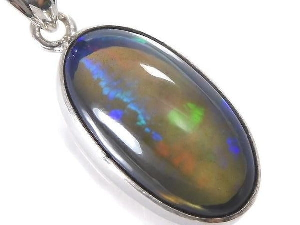 [Video][One of a kind] Black Opal AAA Pendant Silver925 NO.29