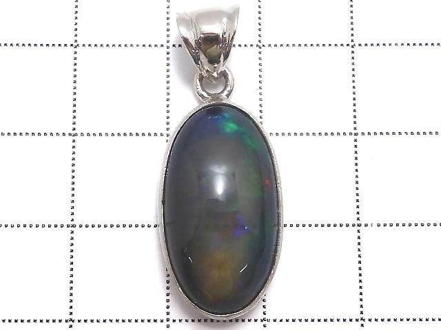 [Video][One of a kind] Black Opal AAA Pendant Silver925 NO.29