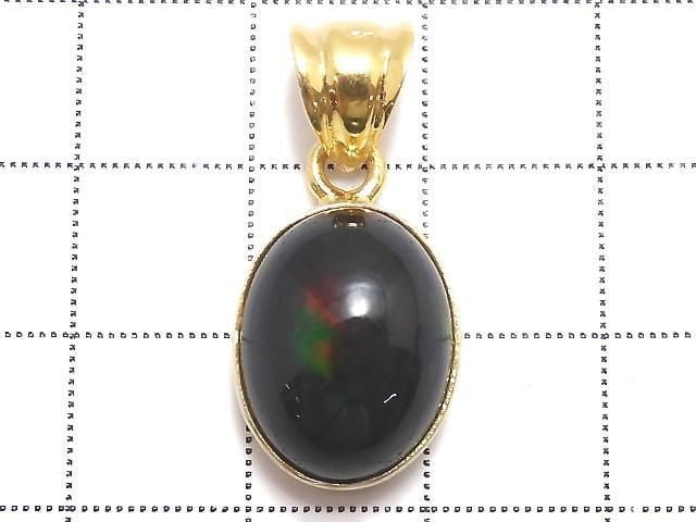 [Video][One of a kind] Black Opal AAA Pendant 18KGP NO.31