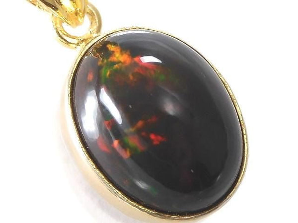 [Video][One of a kind] Black Opal AAA Pendant 18KGP NO.34
