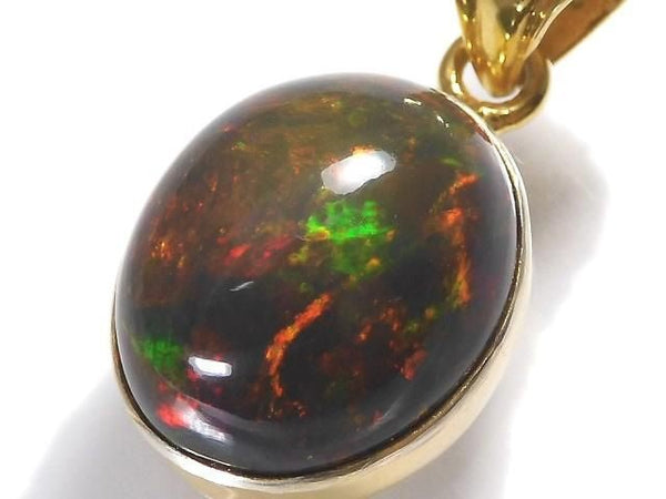 [Video][One of a kind] Black Opal AAA Pendant 18KGP NO.35