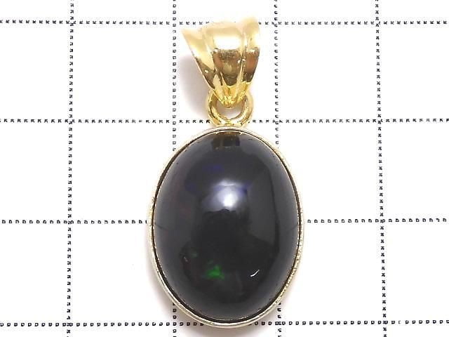 [Video][One of a kind] Black Opal AAA Pendant 18KGP NO.38