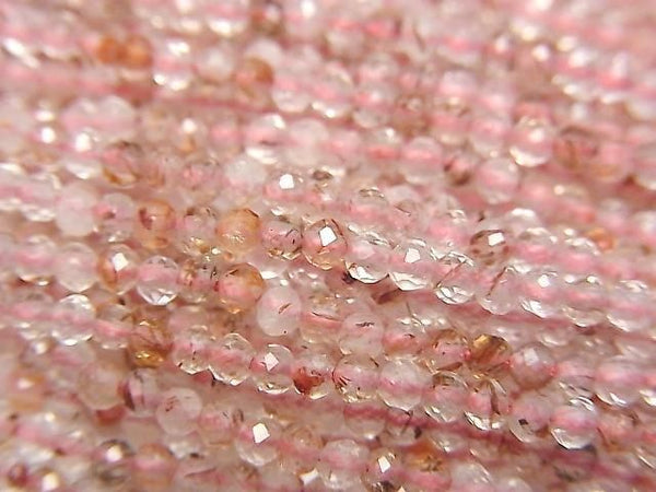 [Video] High Quality! Mica Quartz Faceted Round 2mm 1strand beads (approx. 15 inches/37 cm)