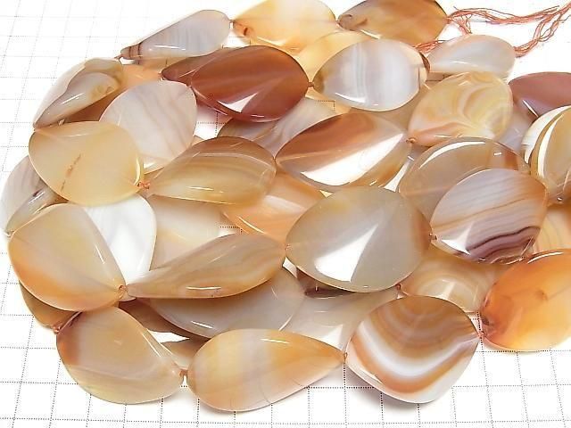 [Video] Mix Carnelian Twist Marquise 1 strand (8 pcs)