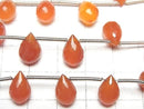 [Video]High Quality Carnelian AAA- Marquise Rice Faceted Briolette 1strand (8pcs )