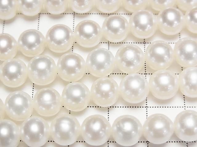 [Video] Fresh Water Pearl AAA Semi Round 7.5-8mm White 1strand beads (approx. 15 inches/38 cm)