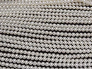[Video] Fresh Water Pearl AAA Semi Round 4mm White 1strand beads (approx. 15 inches/38 cm)