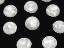[Video] Mosaic Shell Round Cabochon 10x10mm [White] 3pcs