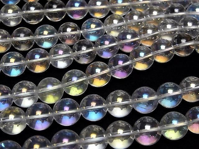 [Video] Aqua Crystal Round 10mm half or 1strand beads (approx. 15 inches/36 cm)