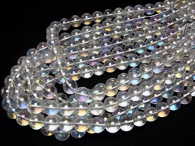 [Video] Aqua Crystal Round 10mm half or 1strand beads (approx. 15 inches/36 cm)