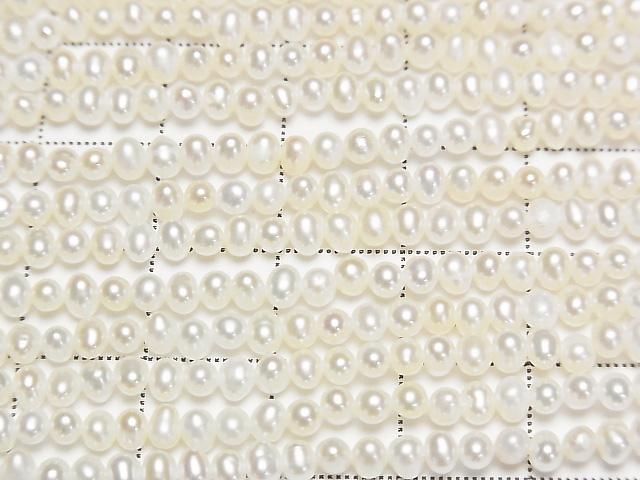 [Video] Fresh Water Pearl AA++ Potato 3.5mm White 1strand beads (approx. 15 inches/37 cm)