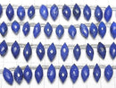 [Video]Lapislazuli AA++ Marquise Rice Faceted Briolette half or 1strand beads (aprx.6inch/16cm)
