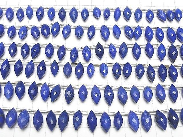 [Video]Lapislazuli AA++ Marquise Rice Faceted Briolette half or 1strand beads (aprx.6inch/16cm)