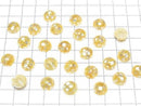 [Video] Mosaic Shell Round Cabochon 10x10mm [Yellow] 3pcs