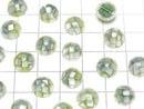 [Video] Mosaic Shell Round Cabochon 10x10mm [Green] 3pcs