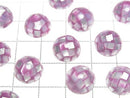 [Video] Mosaic Shell Round Cabochon 12x12mm [Purple] 3pcs