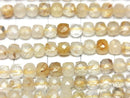 [Video]High Quality! Rutilated Quartz AA+ Cube Shape 4x4x4mm 1strand beads (aprx.15inch/37cm)