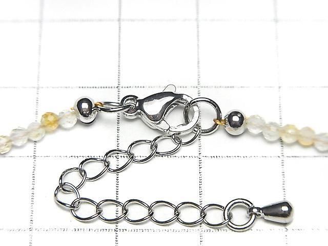 [Video] High Quality! Citrine AA+ Faceted Round 2mm Necklace