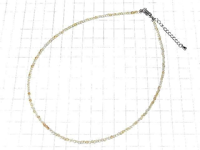 [Video] High Quality! Citrine AA+ Faceted Round 2mm Necklace