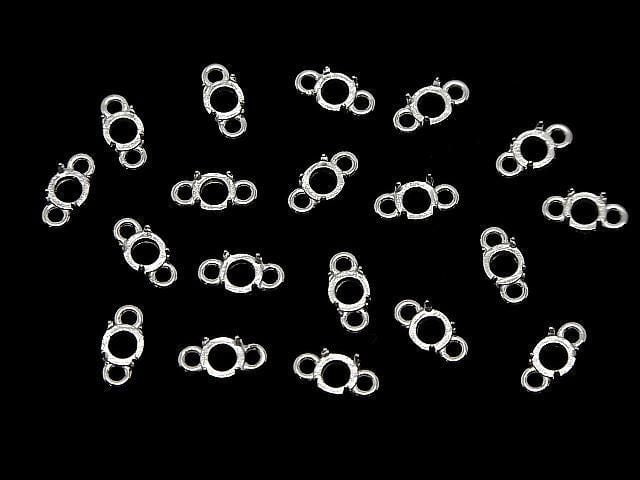[Video]Silver925 Frame Round 3.8mm [Both Side] Rhodium Plated 2pcs