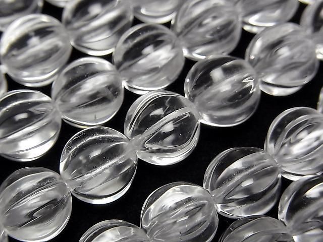 [Video] Crystal AAA Line Carved Round 10mm 1/4-1strand beads (approx. 15 inches/36 cm)