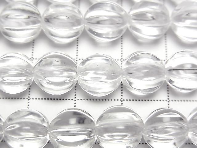 [Video] Crystal AAA Line Carved Round 10mm 1/4-1strand beads (approx. 15 inches/36 cm)