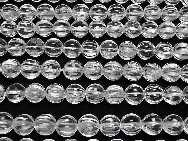 [Video] Crystal AAA Line Carved Round 10mm 1/4-1strand beads (approx. 15 inches/36 cm)
