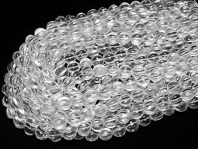 [Video] Crystal AAA Line Carved Round 10mm 1/4-1strand beads (approx. 15 inches/36 cm)