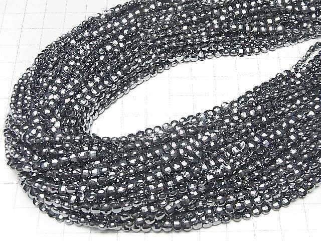 [Video]High Quality! Terahertz Faceted Coin 4x4x2mm 1strand beads (aprx.15inch/37cm)