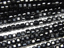 [Video] High Quality! Onyx Cube Shape 2.5x2.5x2.5mm 1strand beads (aprx.15inch/37cm)