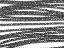 [Video]High Quality! Hematite Faceted Button Rondelle 4x4x3mm 1strand beads (aprx.15inch/37cm)