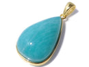 [Video][One of a kind] Amazonite Silica AA++ Pendant 18KGP NO.143