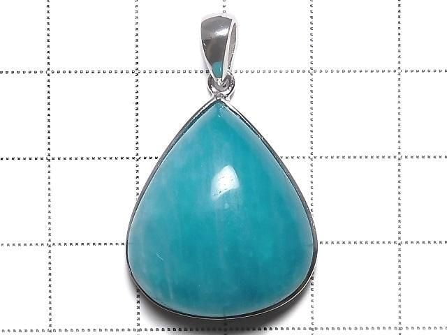[Video][One of a kind] Amazonite Silica AA++ Pendant Silver 925 NO.145