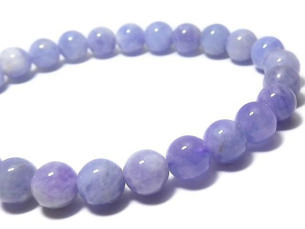 [Video][One of a kind] Hackmanite Round 6.5mm Bracelet NO.203