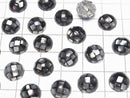 [Video] Mosaic Shell Round Cabochon 10x10mm [Black] 3pcs
