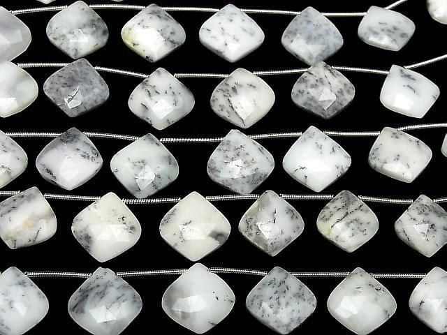 [Video] Dendrite Opal AA++ Faceted Marquise 1 strand (8 pieces)