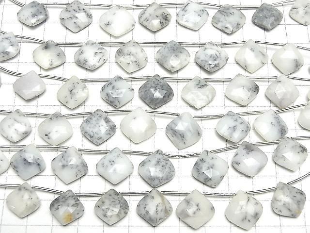 [Video] Dendrite Opal AA++ Faceted Marquise 1 strand (8 pieces)