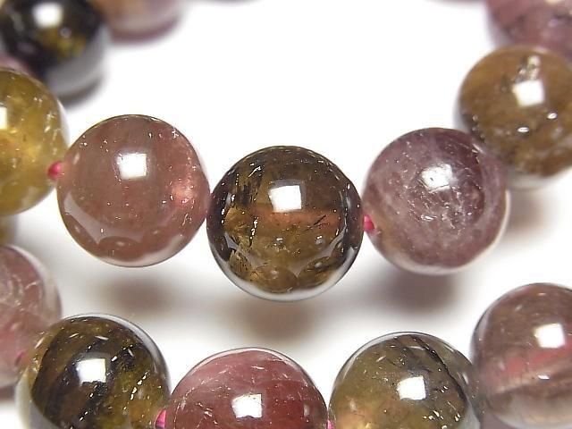 [Video] Multicolor Tourmaline AA+ Round 12mm Bracelet
