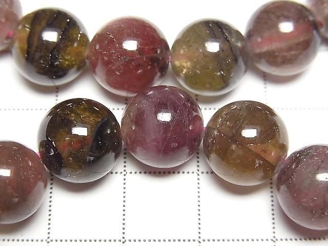 [Video] Multicolor Tourmaline AA+ Round 12mm Bracelet