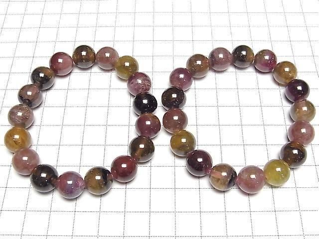 [Video] Multicolor Tourmaline AA+ Round 12mm Bracelet