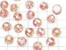 [Video] Mosaic Shell Round Cabochon 10x10mm [Pink x Yellow] 3pcs