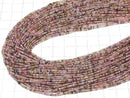 [Video] Multicolor Tourmaline AA++ Tube (Heishi) 1.5x1.5x1mm 1strand beads (approx. 15 inches/37 cm)