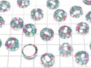 [Video] Mosaic Shell Round Cabochon 12x12mm [Pink x Green] 3pcs