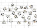 [Video] Mosaic Shell Round Cabochon 10x10mm [White x Abalone Shell] 3pcs