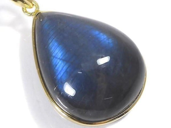 [Video][One of a kind] Blue Labradorite AAA Pendant 18KGP NO.60