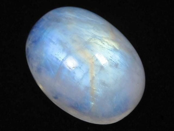 [Video][One of a kind] High Quality Rainbow Moonstone AAA Cabochon 1pc NO.22