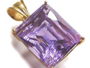 [Video][One of a kind] High Quality Amethyst AAA Faceted Pendant 18KGP NO.8